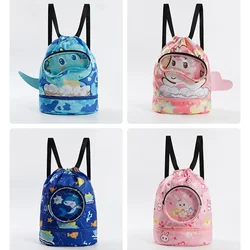 Kinder Cartoon Badet asche wasserdicht für Kinder Frauen nasse trockene Kleidung mit Schuh brille Aufbewahrung tasche Pool Sport rucksack