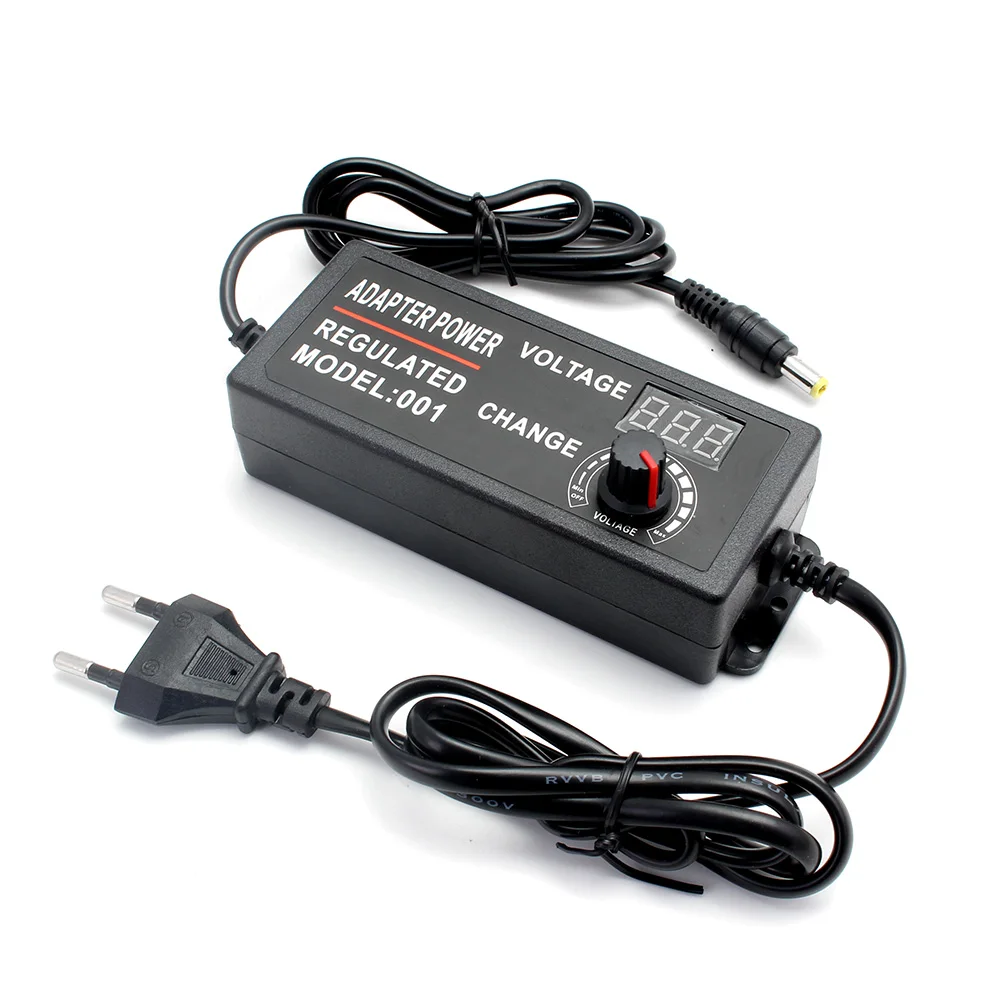 Adaptador ajustável AC Transformador de alta tensão 3V 5V 12V 24V 36V 2A 3A 5A 10A DC Conector de clipe de jacaré feminino para CCTV
