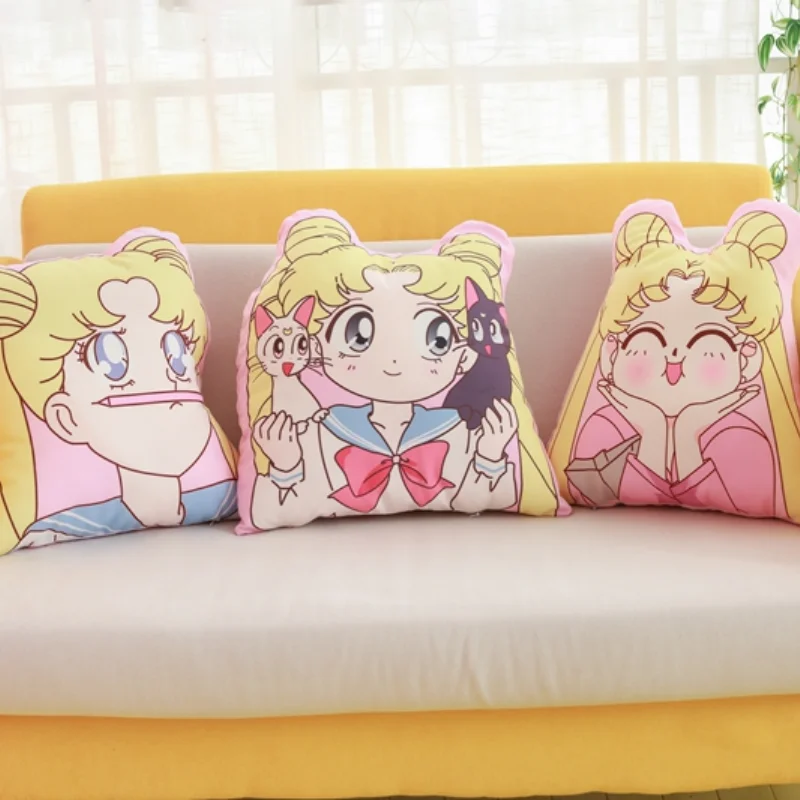 Anime Sailor Moon Pluche Kussens Cartoon Afbeelding Gedrukt Gevulde Kawaii Room Decor Meisjesachtig Sofa Kussen Prachtige Gift Voor Meisjes