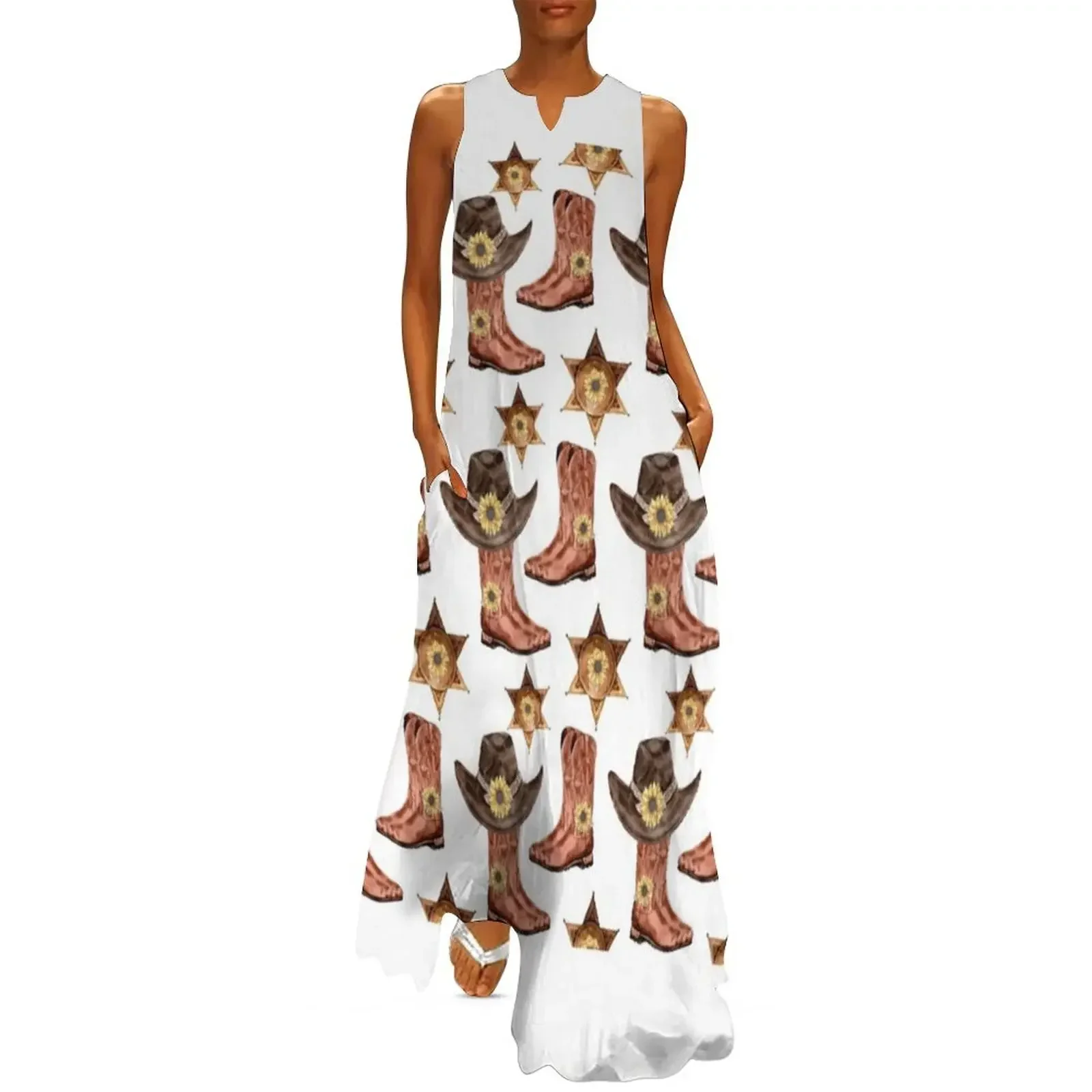 

COWGIRL HAT AND BOOTS Long Dress Dress for pregnant women sexy dress dresses for women 2025 Prom gown