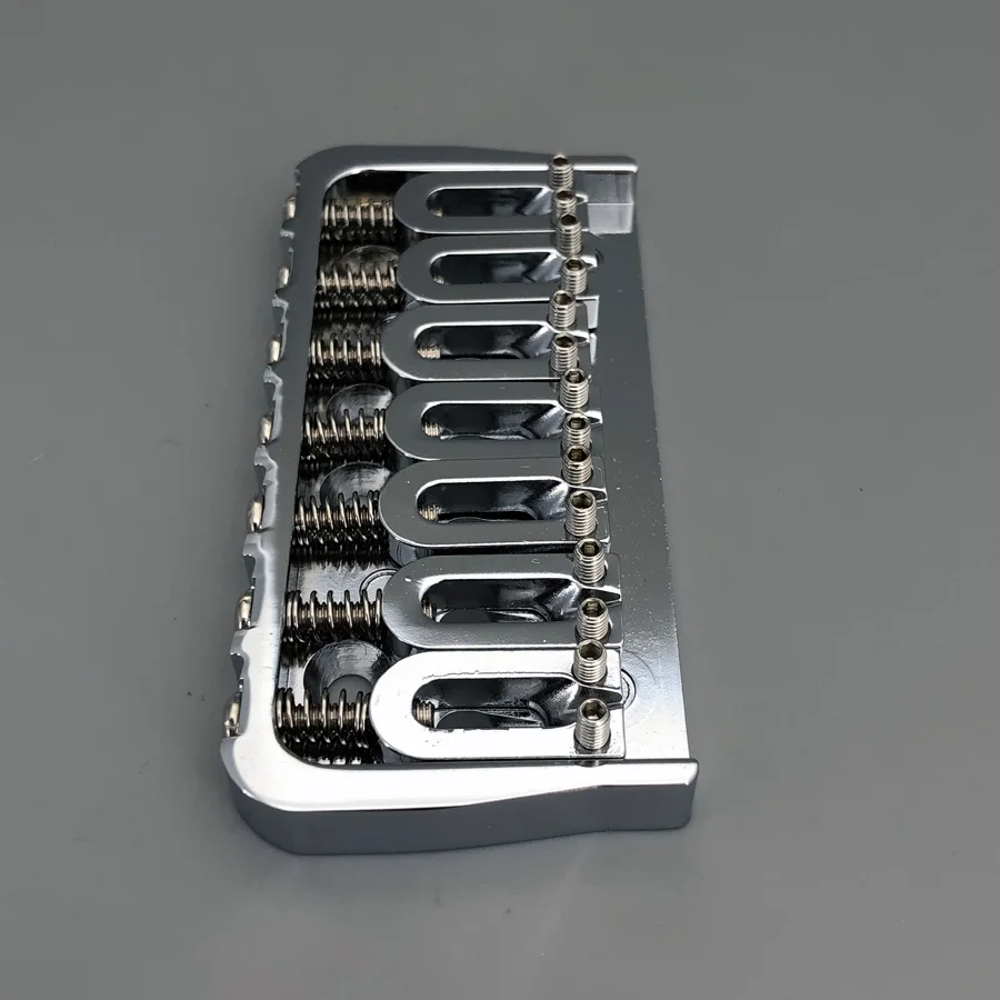 7 Strings Fixed Guitar Bridge Guitar Accessories Black Chrome