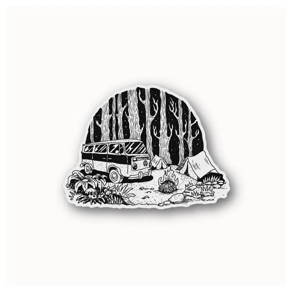 Van Life Camping Waterproof Stickers For Decorating Car Windows Motorcycles And Computers.