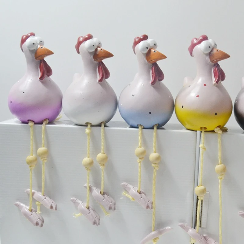 

Resin Statues Home Garden Farm Funny Chicken Fence Decor Yard Decorations Chicken Hen Sculpture Art Craft Courtyard