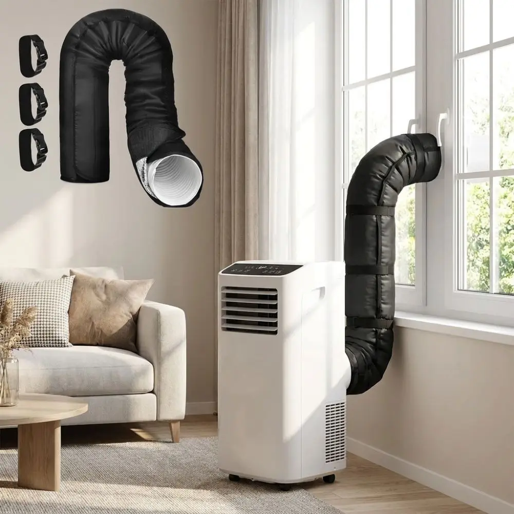 

Heat Resistant AC Hose Insulation Sleeve Waterproof Protective Insulated Hoses Duct Cover with 3 Straps