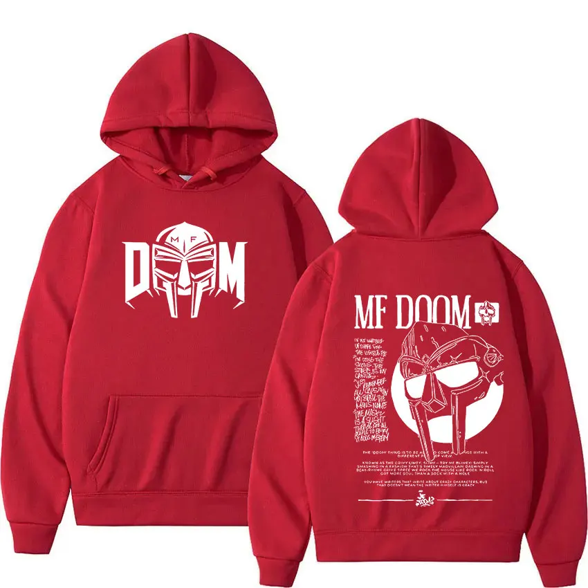 Rapper Mf Doom Music Album Hoodie Madvillain Metal Vintage Pullover Sweatshirt Men\'s Hip Hop Gothic Oversized Hoodies Streetwear