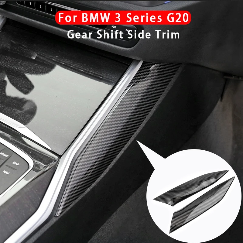 

For BMW 3 Series G20 2020-2022 LHD ABS Carbon Fiber Car Central Gear Shift Side Trim Frame Cover Car Interior Accessories