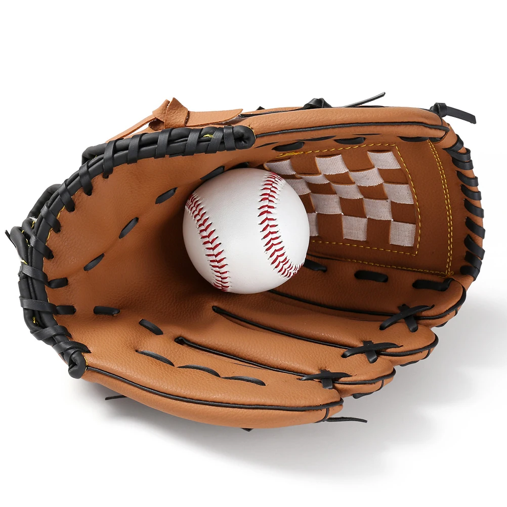 

11 .5 Baseball Gloves Catchers Softball Pitching Mit Outfield Sports Brown Left Hand Child