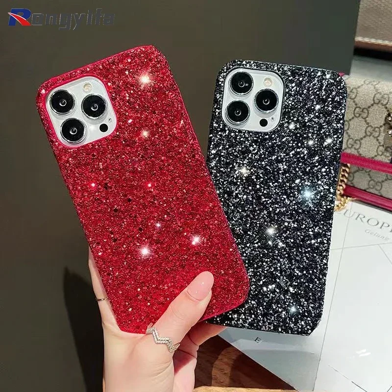 For Samsung Galaxy A03 Core A02S A02 M31 A50 A50S A30S A31 A30 A20 A11 M11 A10 Case Shining Bling Cases Glitter Hard Back Cover