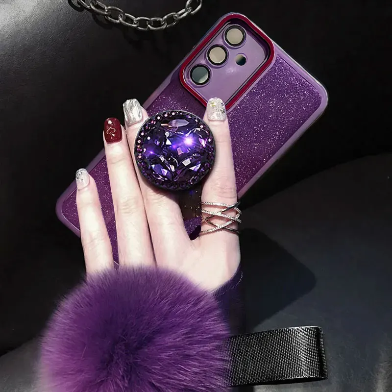 Etui z brokatem A54, futerał na Samsung Galaxy A13 A12 A04S A53 A73 A03s A33 luksusowy pokrowiec na smycz A72, odporny na wstrząsy etui