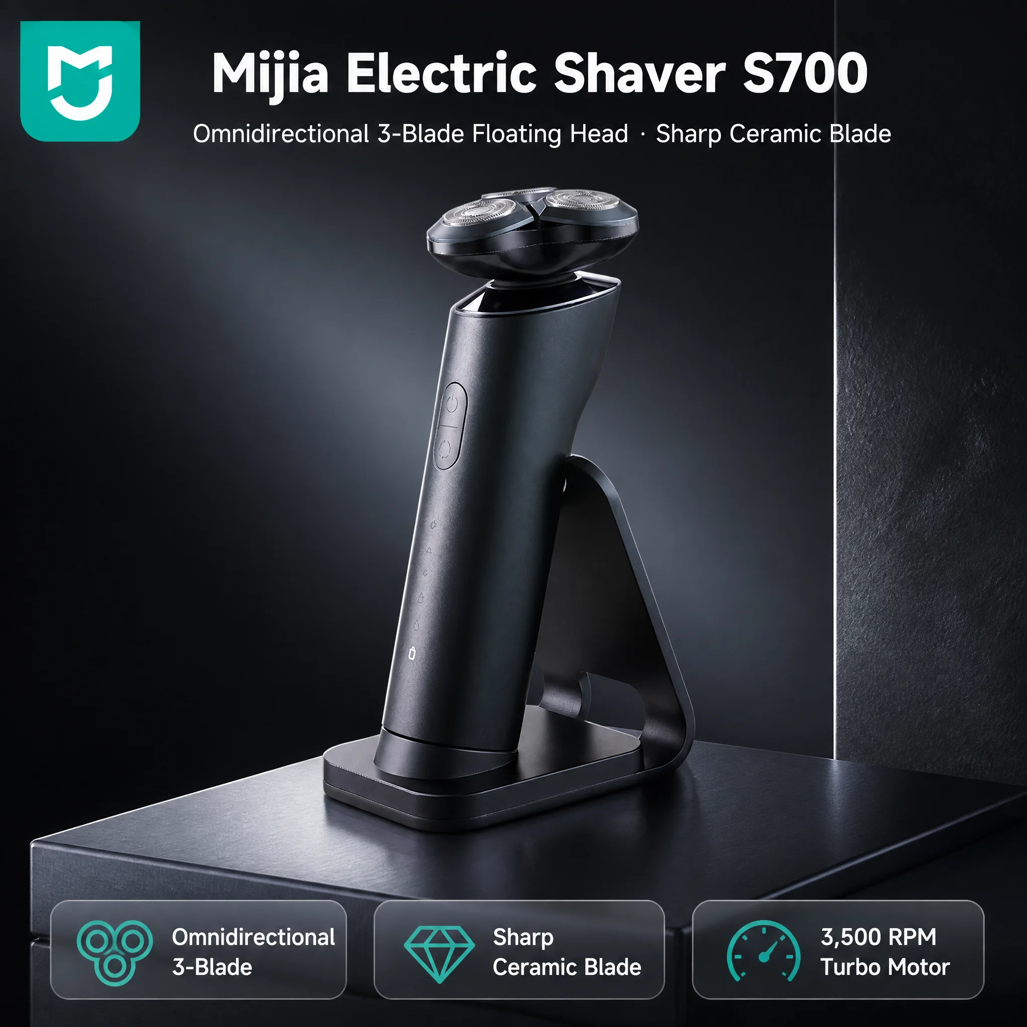Mijia S700 Electric Shaver for Men, All-direction Floating Blade, USB Charging Portable Beard Shaver Facial Shaving Machine Gift
