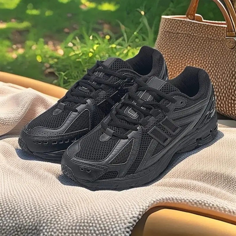 موديلات الخريف والشتاء للرجال والنساء أحذية أبي فضية على شكل حرف N 1906 أحذية جري رياضية للزوجين كاجوال