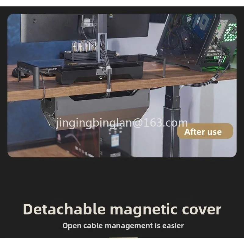 2026 new under-table cable manager, no punching, fixed power supply wiring, computer desk hub