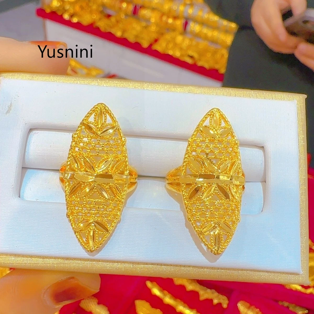 New Dubai Jewelry Women's 24K Gold Plated Ring Suitable For Wedding And Party Accessories Exquisite Gifts  YY10992