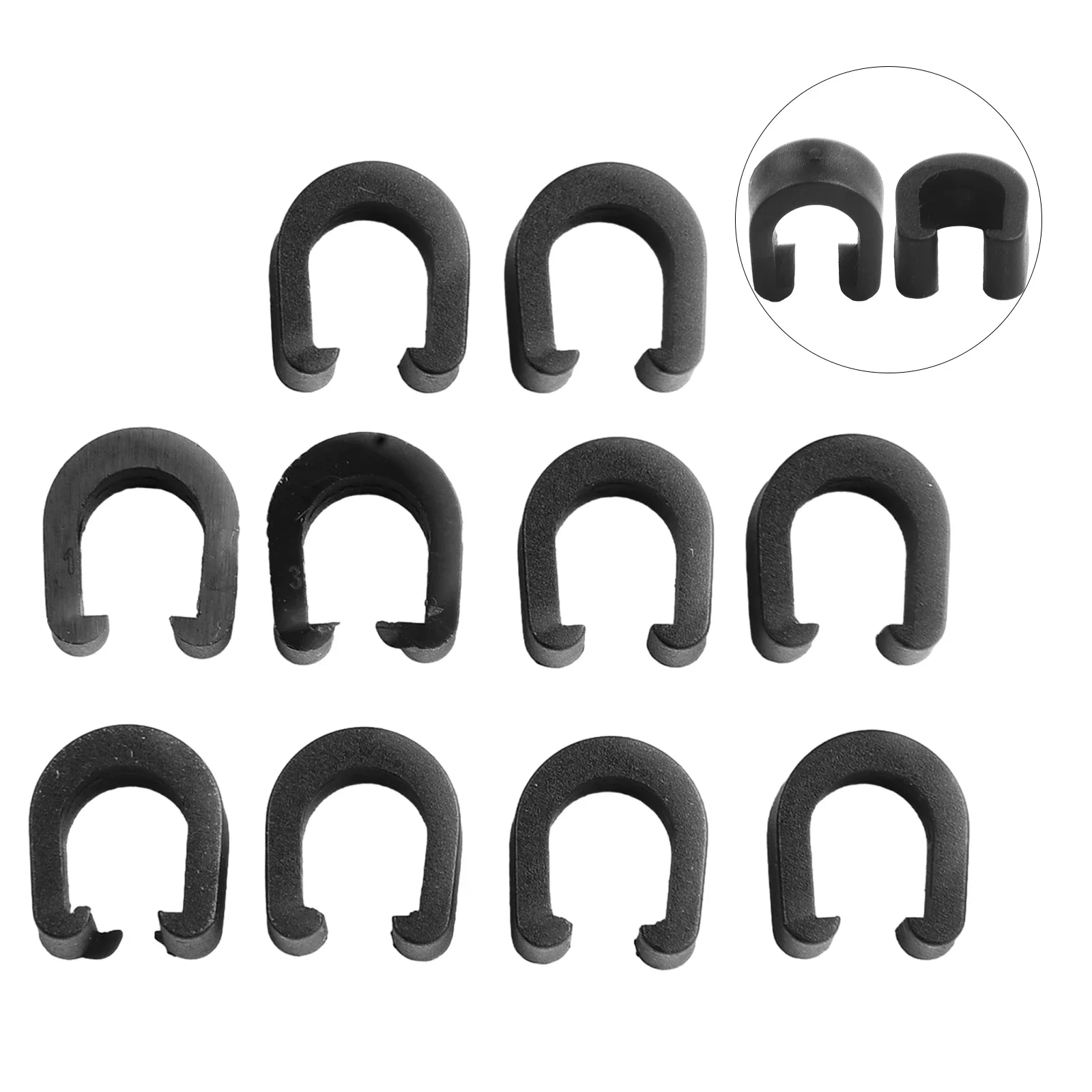 10PCS Bicycle C-type Buckles Plastic Brake Line Shift Cables Guide C-Clips Shaped Snap Clamp Bicycle Accessories Repair Tools