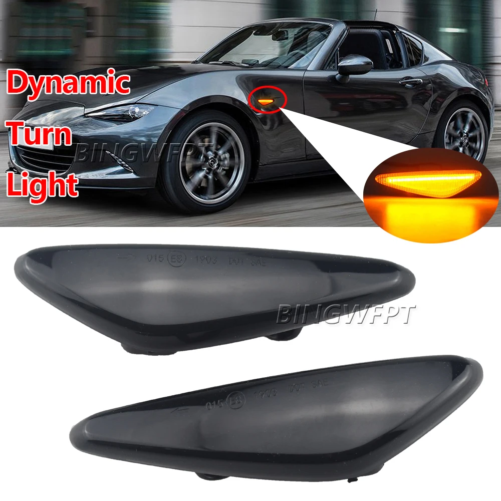 

LED Dynamic Side Marker Light For Mazda 6 Atenza GH 5 Premacy CW RX-8 MX-5 For Fiat Spider Turn Signal Mirror Light Indicator