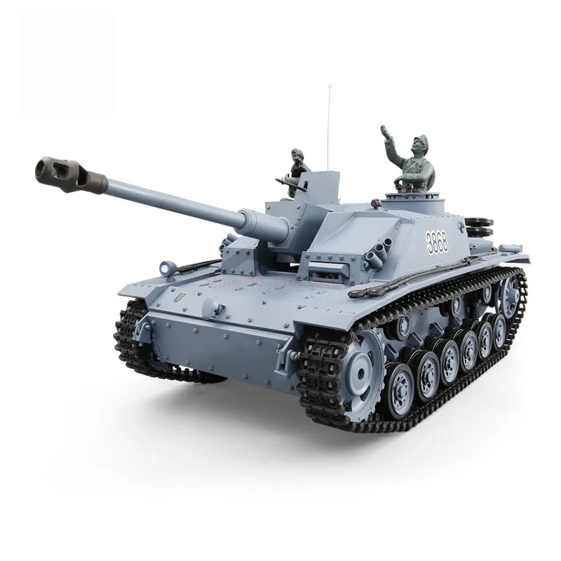 Henglong 3868 German Stug III (F8 Type) Anti tank Vehicle Remote Control Tank Electric Assault Gun 1:16 Rc Tank Model Toys
