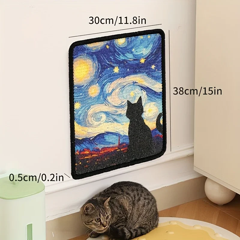 Arranhador para Gatos, Montado na Parede, Resistente a Arranhões, Brinquedo de Descompressão para Gatos, Jogo para Gatos de Interior, Ideal para Famílias com Gatos
