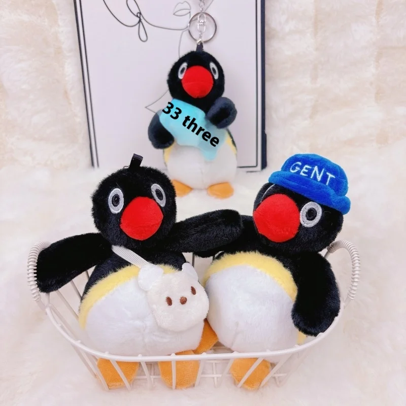 Kawaii creativo pequeño pingüino colgante de peluche de dibujos animados lindo pingüino de peluche muñeca animación periférica amigos niños vacaciones G