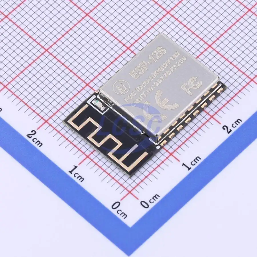 1PCS ESP-12S -90dBm 16dBm ESP8266 chip On-Board PCB Antenna 2.4GHz SMD,16x24mm WiFi Modules ROHS