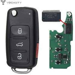 YOCASTY KR55WK45032 4 Buttons Flip Smart Car Key 315 433 MHz For VOLKSWAGEN VW Touareg Phaeton 2002 - 2010 3D0959753AK