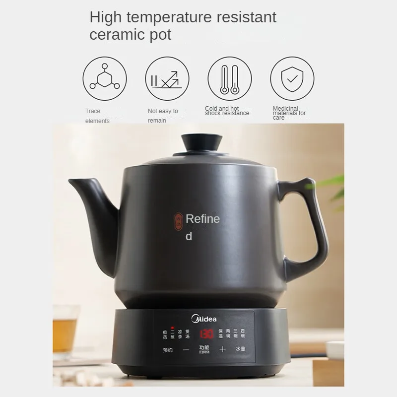 Intelligent Electric Kettle for Herbal Medicine Automatic Ceramic Pot for Stewing and Boiling Health-Preserving Herb Soup Maker