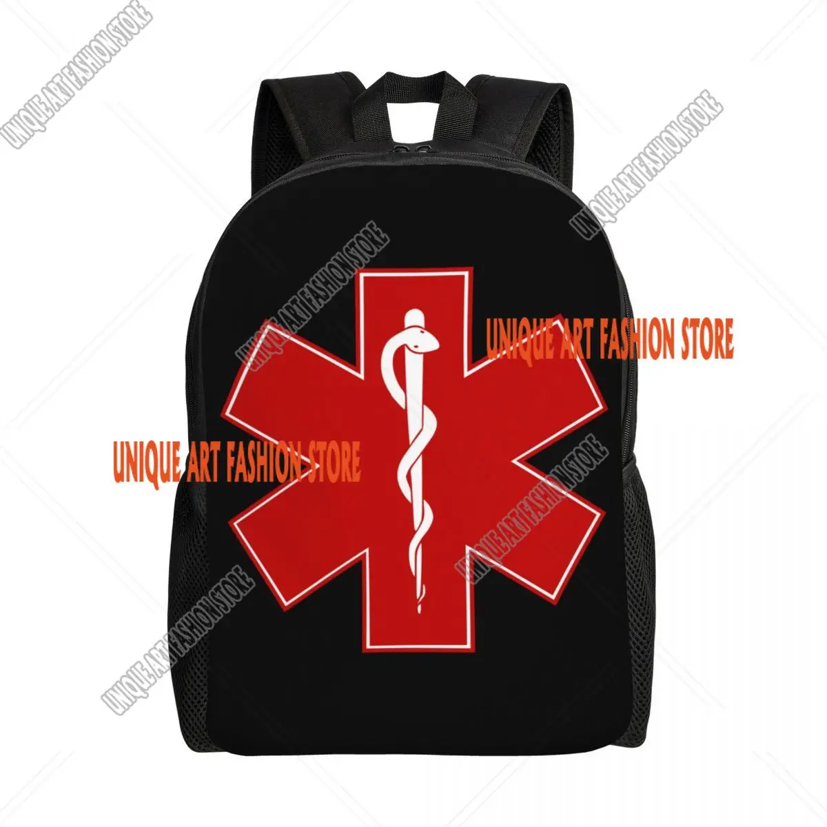 

Emt Star Of Life Backpack for Men Women College School Students Bookbag Fits 15 Inch Laptop Emt Paramedic Medical Bags