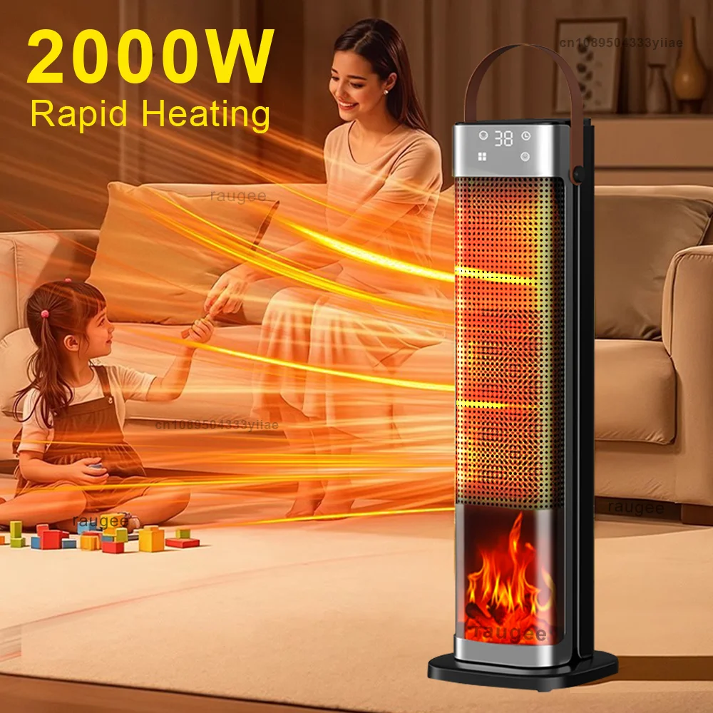 2000W Electric Heater Portable Hot Air Blower Mini Bathroom Fan Heater Fast Heating PTC Heater for Room Portable Space Heater