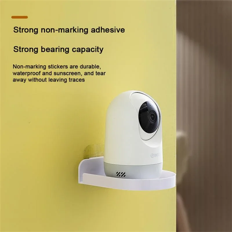 Wall Mount Floating Stand Shelf For Security Camera Mini Speaker Other Small Items In Home Bedroom Bathroom Kitchen Living Room