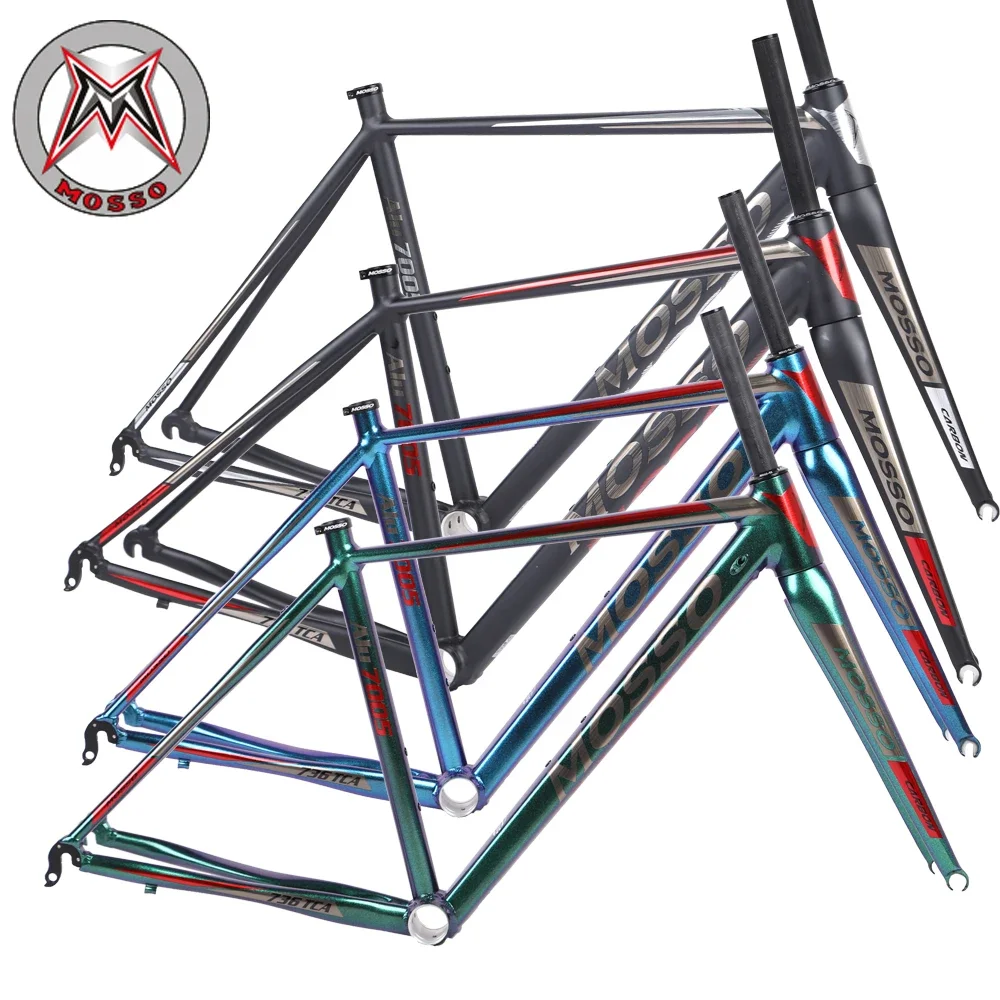 MOSSO 736TCA Aluminum Alloy Road Bike Frame With Full Carbon Front Fork Ultra-light Frameset dpd xdb