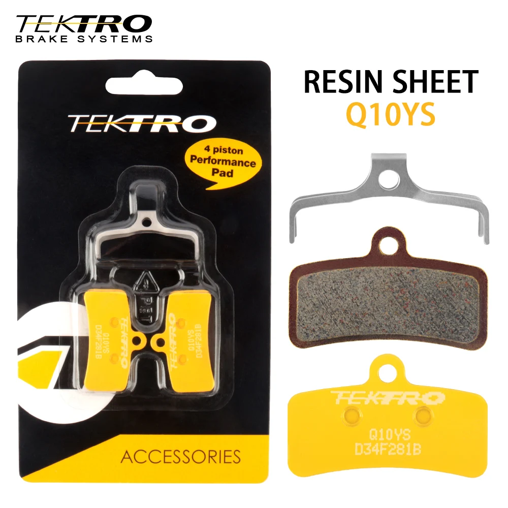 Tektro Q10YS MTB Hydraulic Disc Brake Pads 4 Pistons Mountain Bike Brakes Pad Bicycle Caliper Pad Cycling Parts