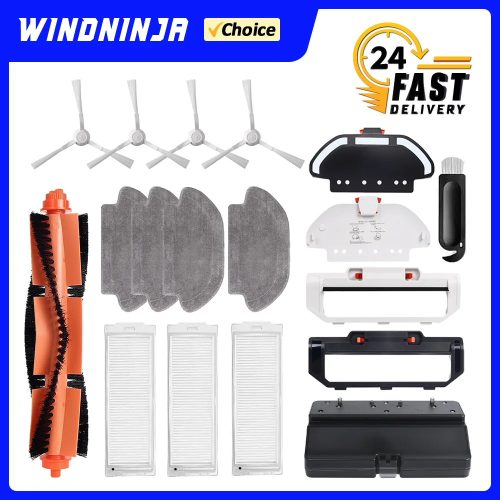 ل Xiaomi STYTJ02YM P 2S Pro Viomi V2 V3 SE Conga 3490 3690 HEPA تصفية الجانب الرئيسي فرشاة قطع غيار المكنسة الكهربائية