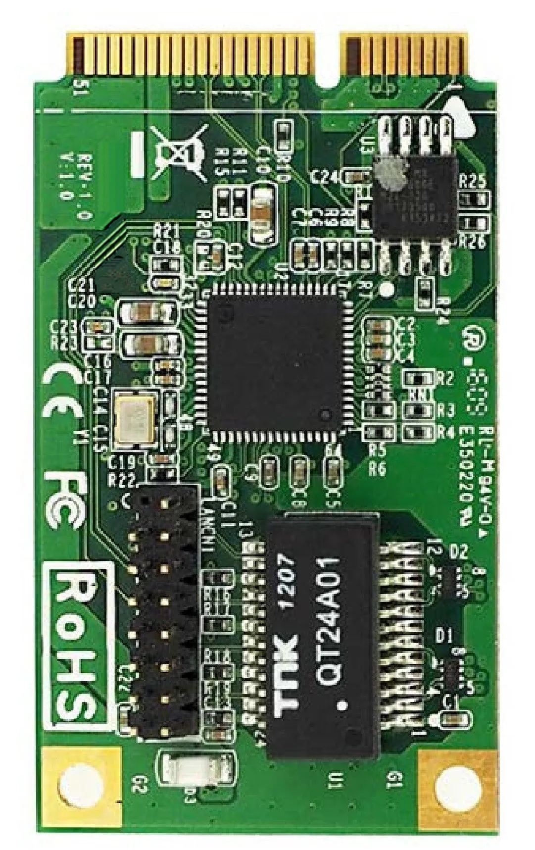 

Новый мини-модуль MiniPCIe с одним сетевым портом i210AT, интерфейсный разъем 2260