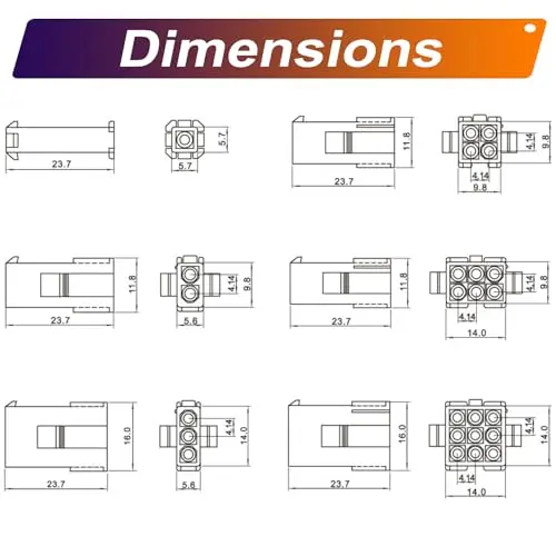 FL-conectores macho hembra de 4,14mm y Cable de 20AWG, enchufe de servomotor Molex, FL de 4,14mm, 1x1pin, 1x2P, 1x3pin, 2x2P, 2x3P, 3x3pin, 3x4P