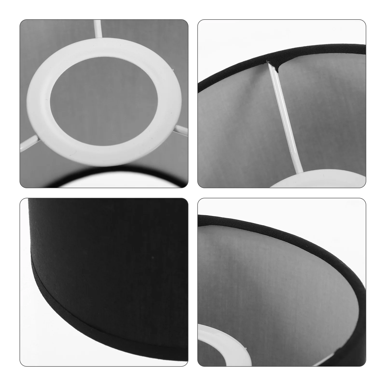 

Round Decorative Lampshade Replacement Shades Vintage Black Small Cylinder Child
