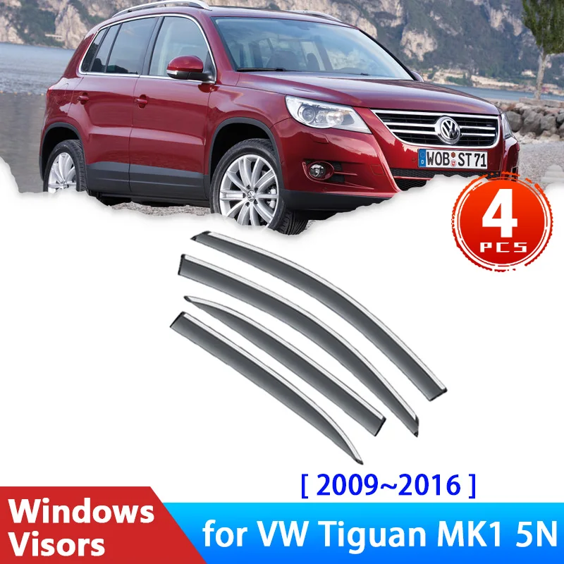 

Deflectors for Volkswagen VW Tiguan MK1 5N 2009~2016 Accessories Car Side Windows Visors Cover Rain Eyebrow Guard Sun Visor Trim