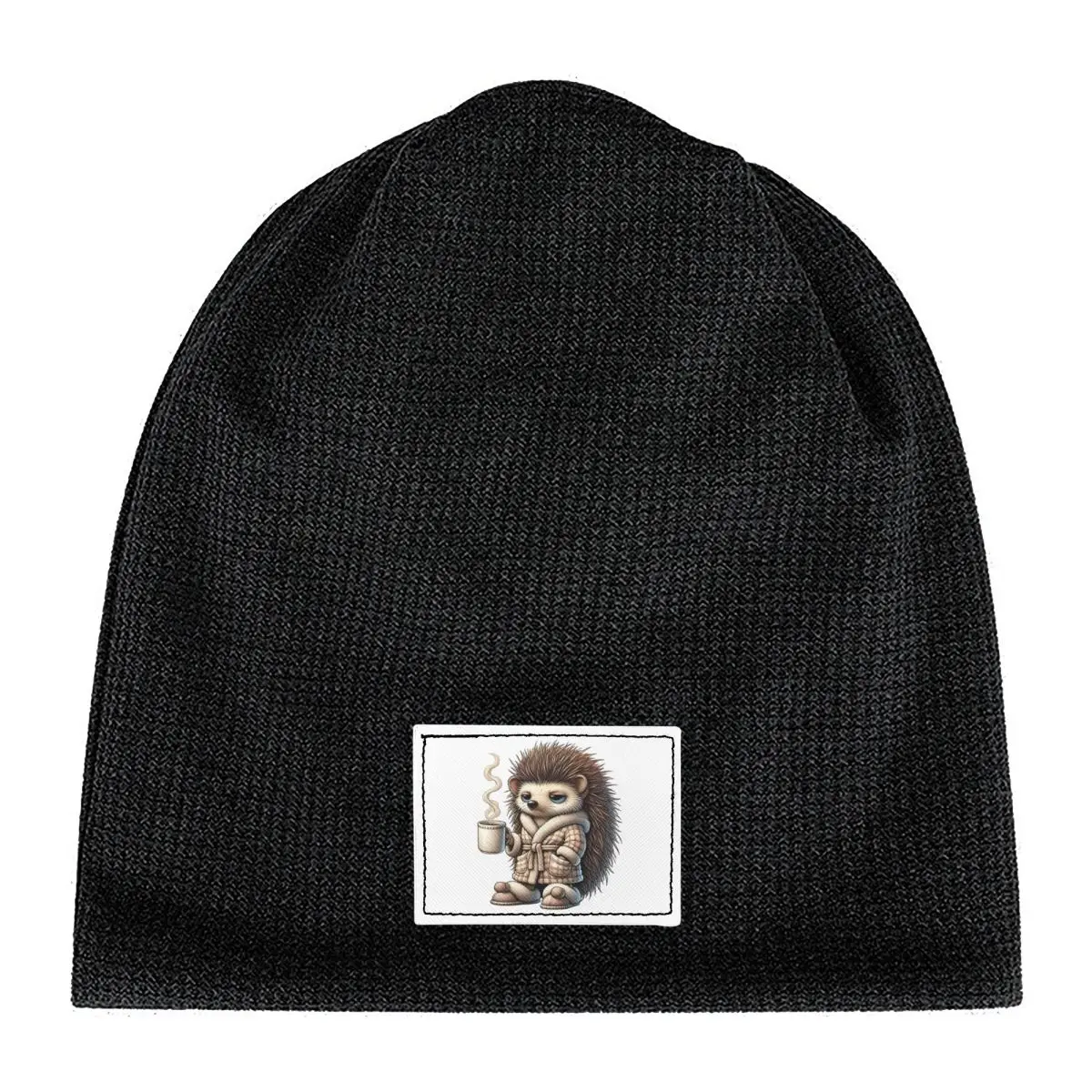 Tired Hedgehog Skullies Beanies Hats Warm Autumn Winter Outdoor Cap Fleece-Lined Bonnet Caps for Men Women Adult