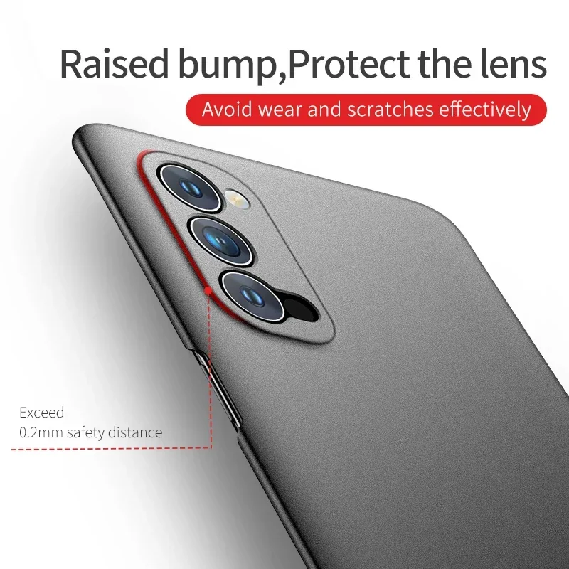 For Reno5 Shockproof Case Cover Hard Plastic Ultra Slim Frosted Cases For OPPO Reno5 Reno 5 Pro+ Plus 5G Covers