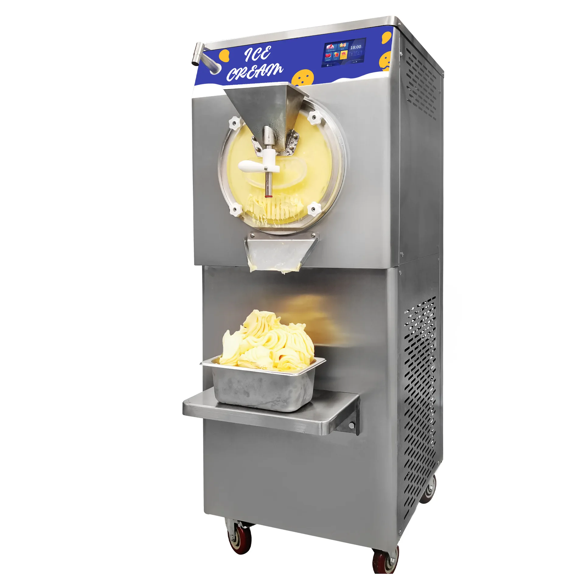 

Commercial Table Top 12L Gelato Hard Ice Cream Maker New Condition Batch Freezer for Yogurt Fruit Milk Chocolate Ingredients