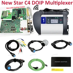 WIFI MB Star C4 PLUS DOIPCar Diagnosis Tool for Car & Truck SD CONNECT C4 multiplexer 2023.6V Latest Software with Aluminum Case