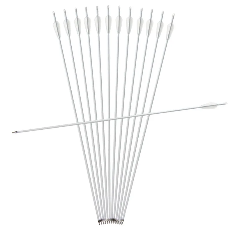 6/12/18pcs 30 Inches Archery Carbon Arrows Spine 500 Target Hunting Carbon Arrow for Compound Recurve Bow Shooting Accessories