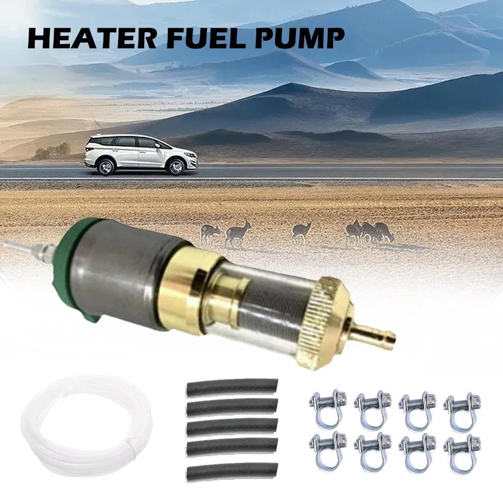 Car Fuel Pump 12V Car Accessories Car Heater Silver & Green Fuel Connction Hose Fuel Line Car Spare Parts High Quality