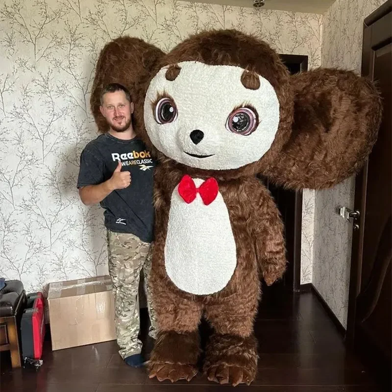 Russia Gonfiato Cheburashka Costume Bella Gonfiabile Cheburashka Mascotte Cosplay Grandi Orecchie Scimmia Costume Senza Batteria