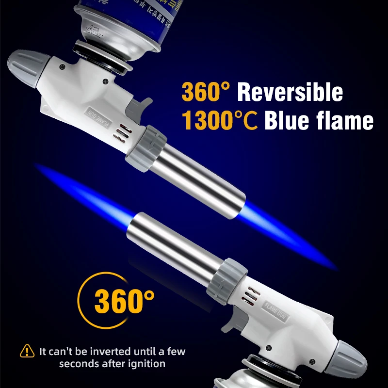 PACOONE Welding Gas Burner Flame Gas Torch Flame Gun Blowtorch Cooking Soldering Butane AutoIgnition gas-Burner Lighter Heating