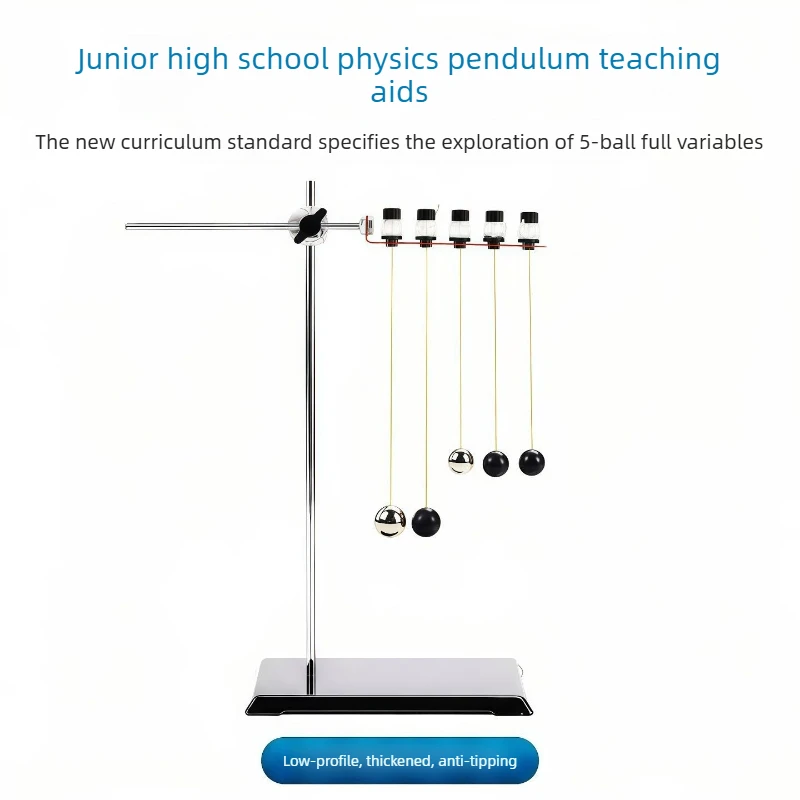 Physics Pendulum Experiment Set Educational Simple Pendulum Kit with 5 Balls and Stand for School Science Lab Teaching