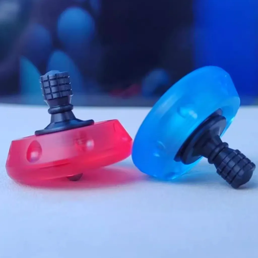 

Hand Twisted Gyroscope Acrylic Jelly Decompression Toy EDC Office Kids Adult Play Spinning Top Fidget Spinner ( No Base )