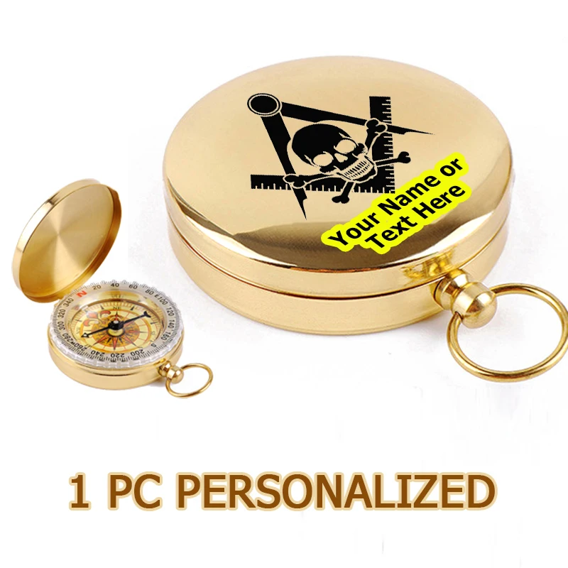 1pc Cusotmized Engrave Compass Personalized Christmas Gifts Navigator Functional Compass 2022 Masonic Widow's Son Dropshipping