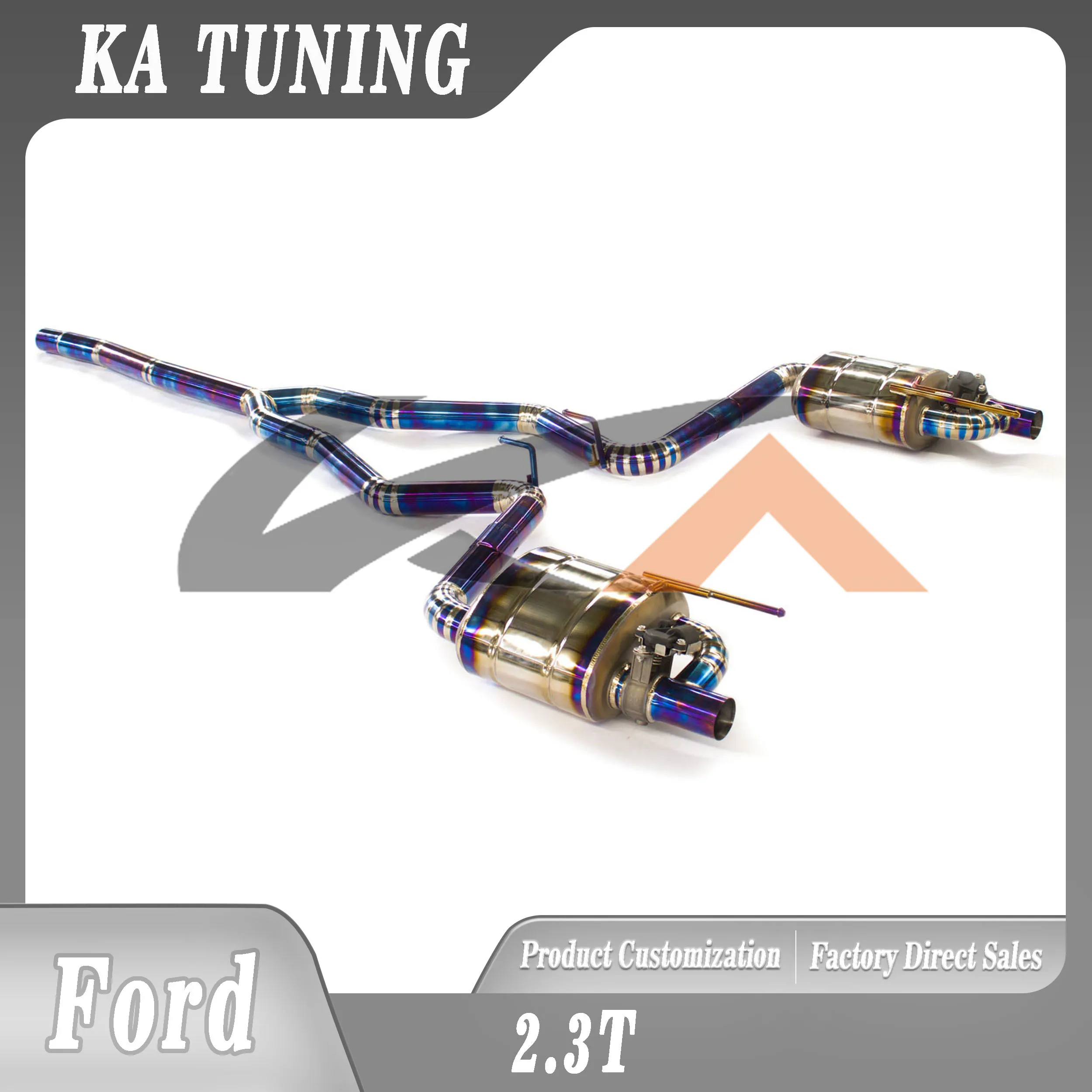 

KA Tuning Titanium Alloy Catback Exhaust System for Ford 2.3T Rear Section Performance Muffler Valve