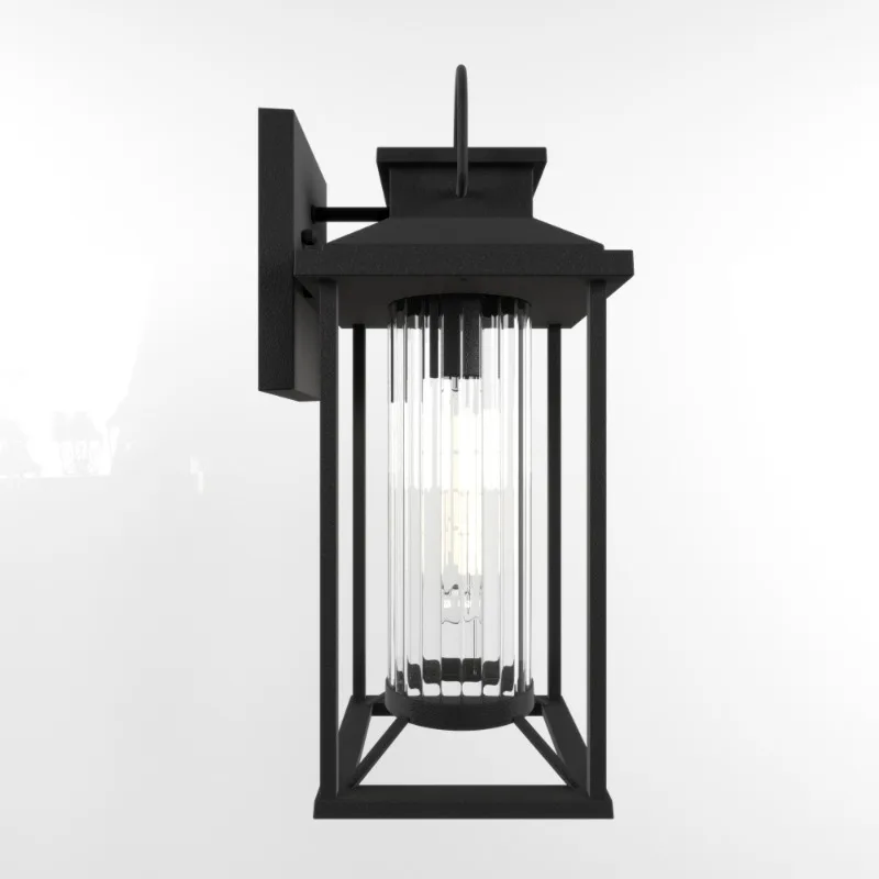 محكم الأسود في الهواء الطلق ضوء الشرفة المضادة للصدأ مقاوم للماء هدية الكريسماس الشرفة الأمامية المرآب مدرب الجدار الخارجي الشمعدان تركيبات #6