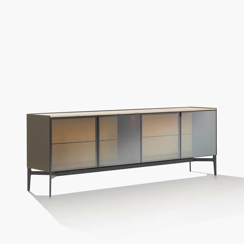 //Modern Shelves Bar Cabinet Mobile Living Room Luxury Wood Wine Cabinet Glass Designer Tequila Placards Ouverts Home Furniture