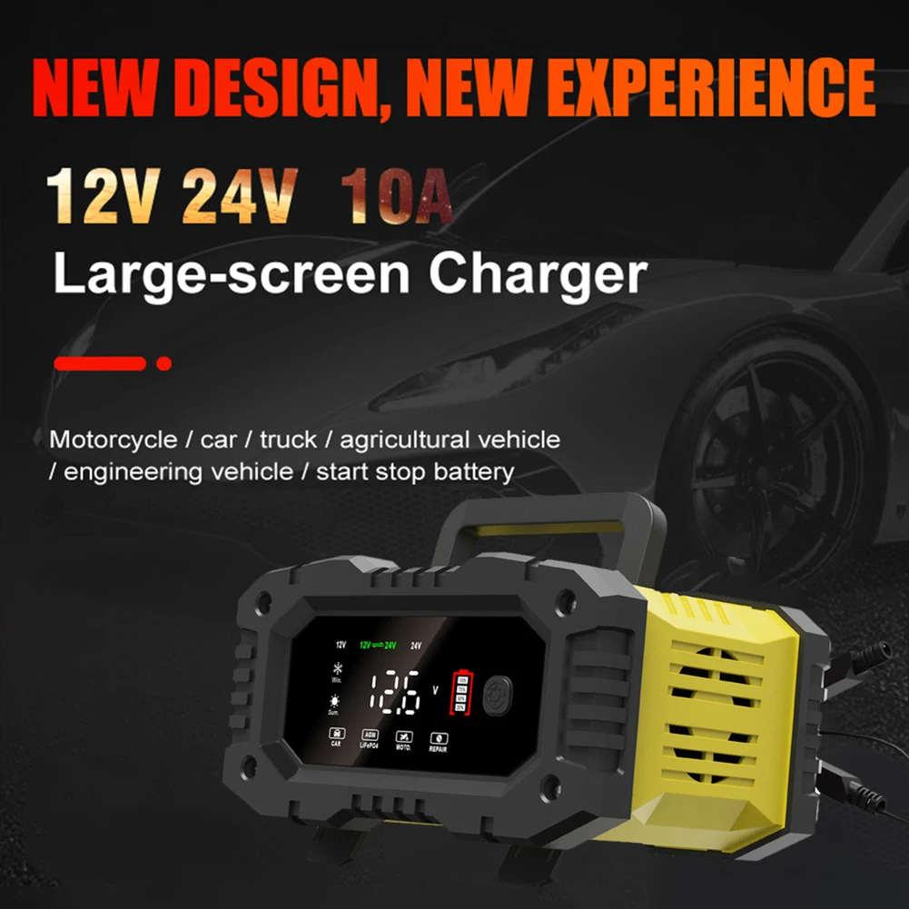 Dual Voltage Compatibility Motorcycle for Dual Output Gel Acid Lithium for agm for smart Charging Technology V V Current